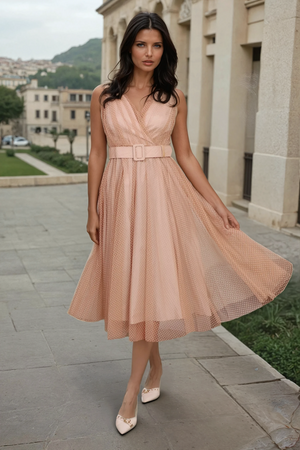 Amélie Polka Dot Midi Dress