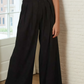 Amalfi Wide Leg Pants – Black