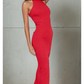 Vittoria Knit Gown - Red