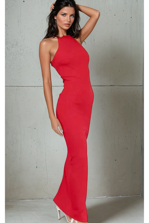 Vittoria Knit Gown - Red