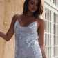 Spotlight Sequin Mini Dress - Silver