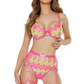 Elle  Bra Garter Belt & Thong Set