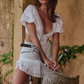 Isla Embroidered Cutout Mini Dress