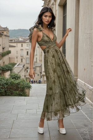 Verona Maxi Dress - Olive