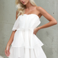 Anaxos Tiered Organza Mini Dress