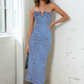 Elan Denim Maxi  Dress