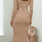 Sandstone Cutout Knit Dress