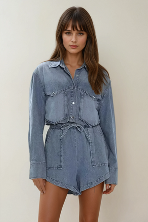 Indigo Drift Denim Top