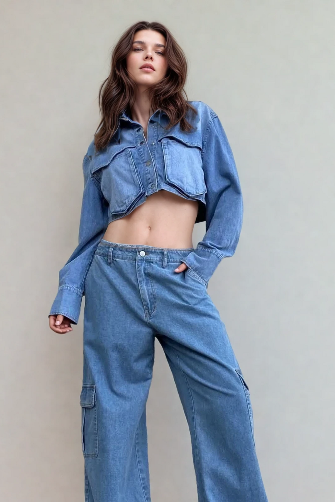Indigo Drift Denim Top