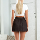 Shadow Stripe Pleated Skirt