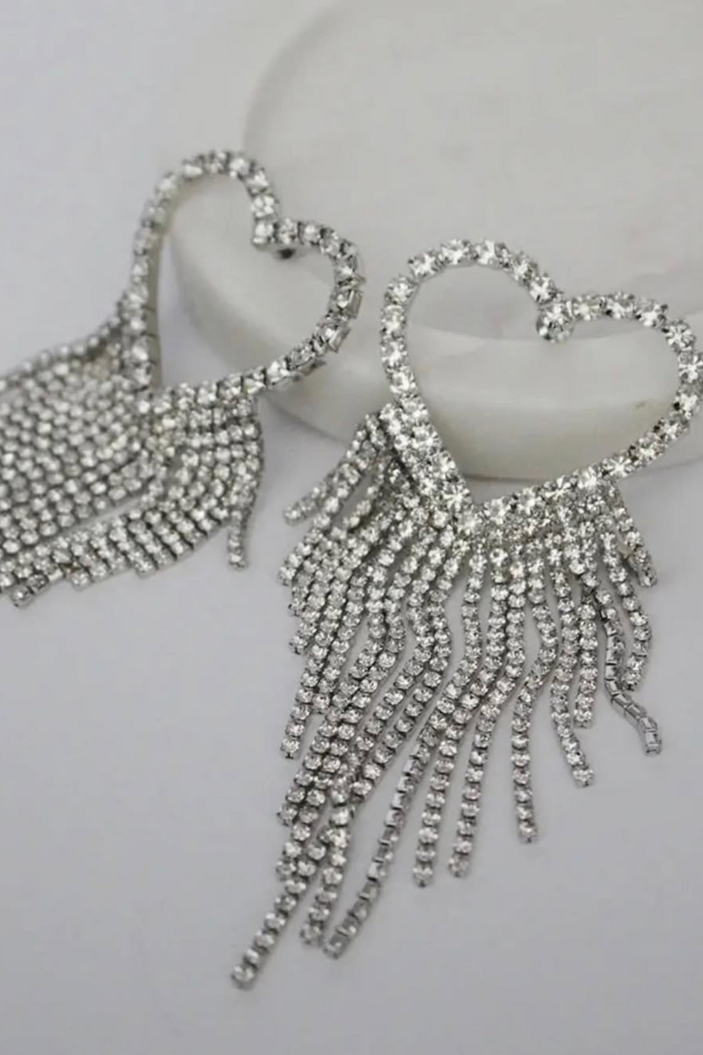 Celeste Heart Drop Earrings