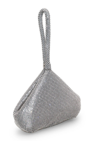 Marisol Crystal Top Handle Bag – Silver
