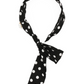 Fiorella Polka Dot Headband – Black