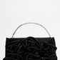 Flora Handle Bag – Black Satin