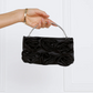 Flora Handle Bag – Black Satin