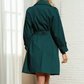 Emerald Dusk Trench Coat