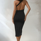 Obsidian Curve Midi Dress