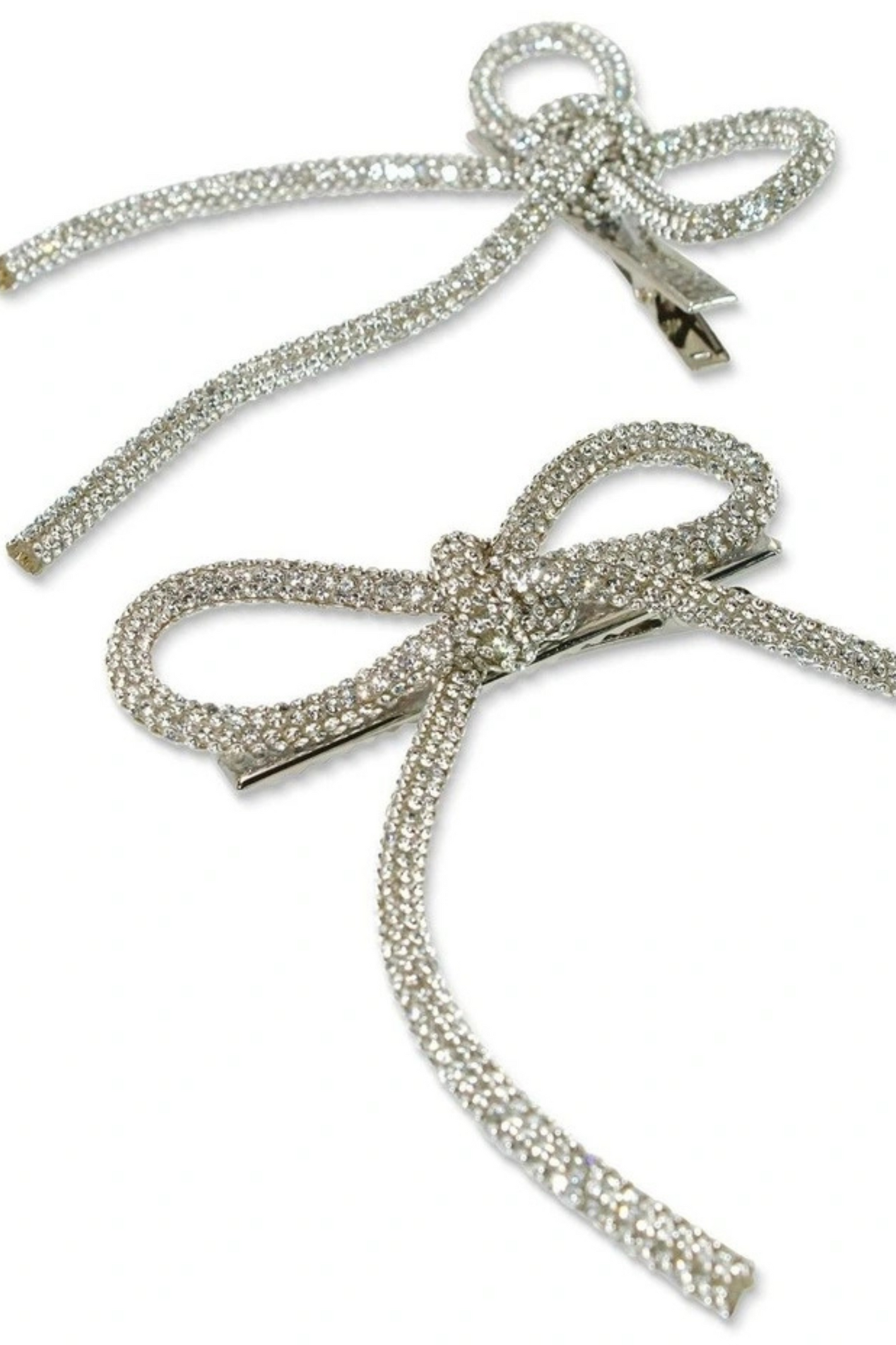 Glacé Twinkle Bow Pair – Silver