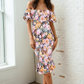Blossom Charm Off-Shoulder Bodycon Dress