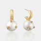 Layla Pearl Ball 18K Gold Plated Earrings