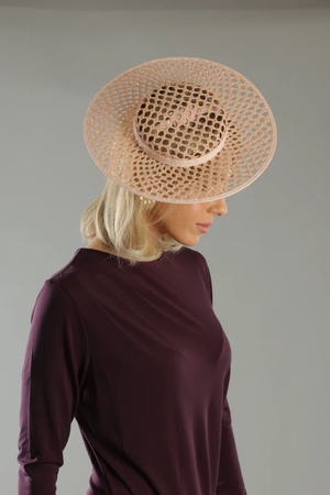 Cassy Racewear Boater in Nude Cream