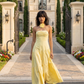 Alina Halter Maxi Dress – Lemon