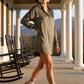 Dione Satin Shirt Dress