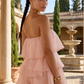 The Behati Tiered Layer Playsuit - Pastel Pink