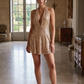 Holiday Sparkle Halter Sequin Mini Dress
