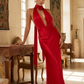De Jour Halterneck Maxi Dress - Red