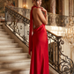 De Jour Halterneck Maxi Dress - Red