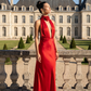 De Jour Halterneck Maxi Dress - Red