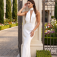 De Jour Halterneck Maxi Dress - Oyster