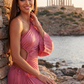 Land Of Beauty One-Shoulder Maxi Dress