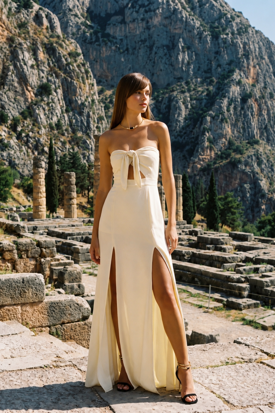 Golden Mirage Maxi Dress