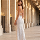 Élodie Backless Midi Dress – Ivory