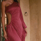 Land Of Beauty One-Shoulder Maxi Dress