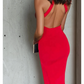 Vittoria Knit Gown - Red