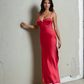 Fleur Rouge Maxi Dress - Red