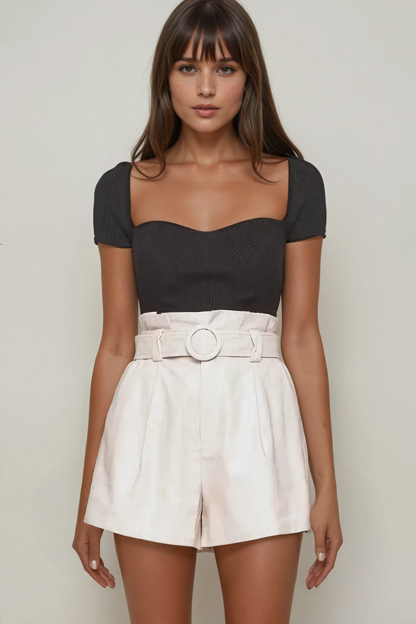 Love Heart Knit Top - Black