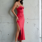 Fleur Rouge Maxi Dress - Red