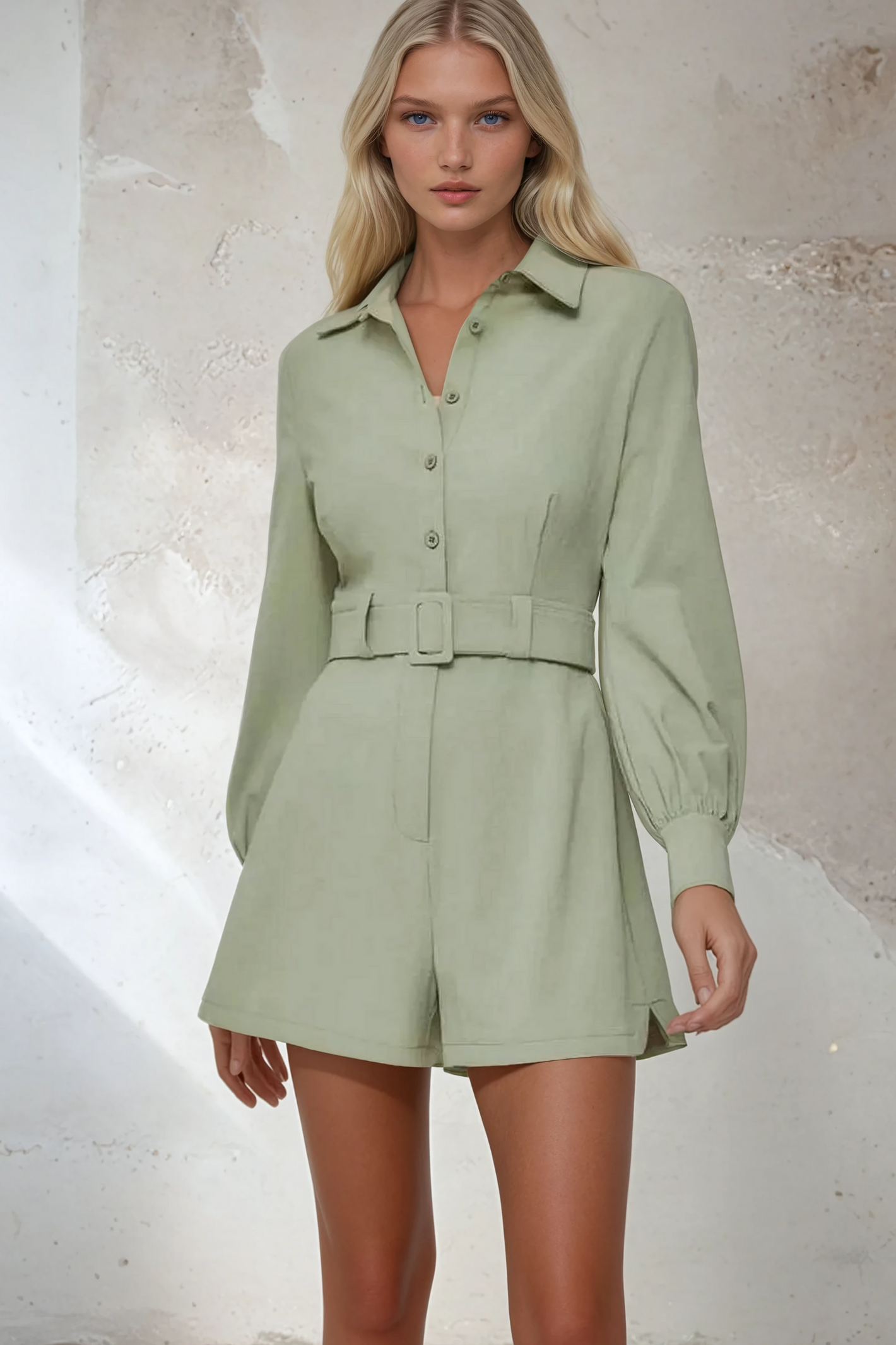 Rebecca Playsuit – Khaki