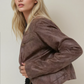 Dakota Distressed Jacket – Cocoa