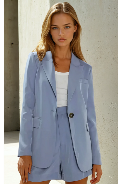 Giselle Blazer – Pastel Blue