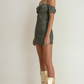 Olive Crush Mini Dress