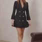 Frozen Blazer Dress - Black